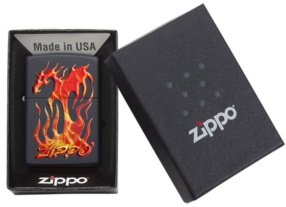 Zippo Armor High Polish Green Elegant Dragon Pocket Lighter, One Size