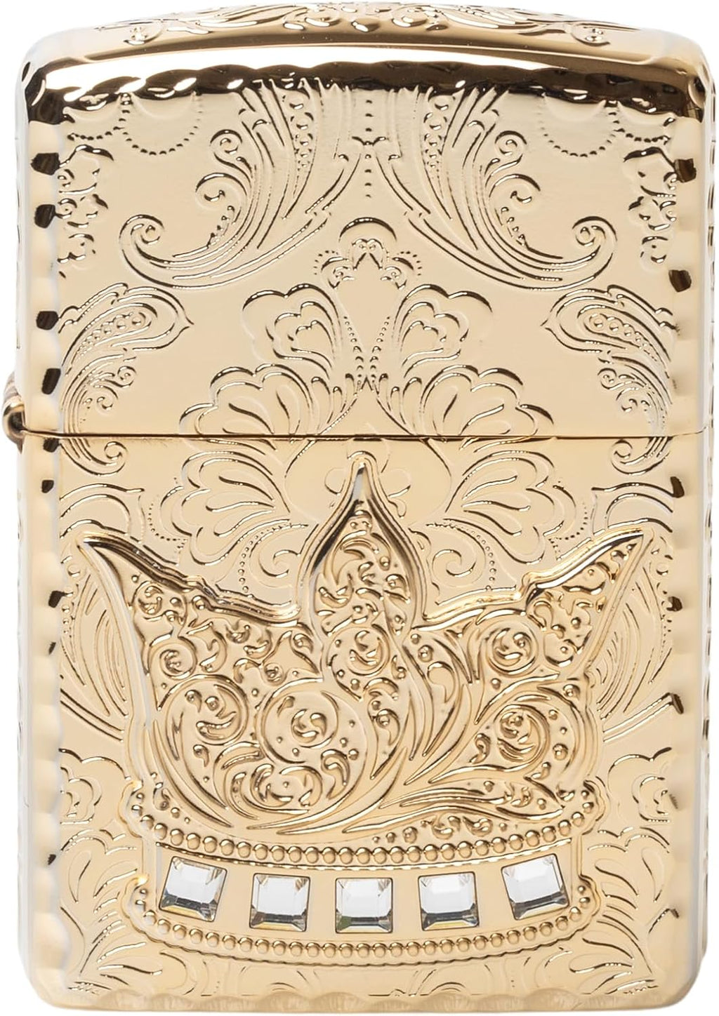 Zippo Oil Lighter Flint Armor Crown Gold 5 Sided The Crown exc