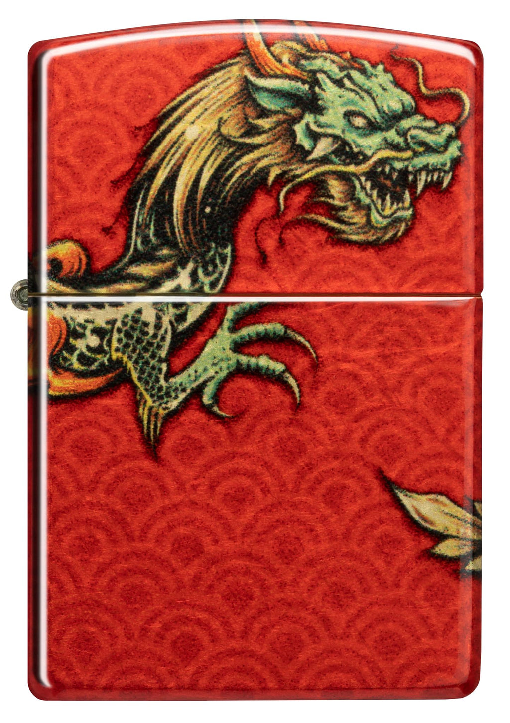 Zippo Armor High Polish Green Elegant Dragon Pocket Lighter, One Size